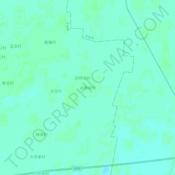 前杨保村地形图、海拔、地势
