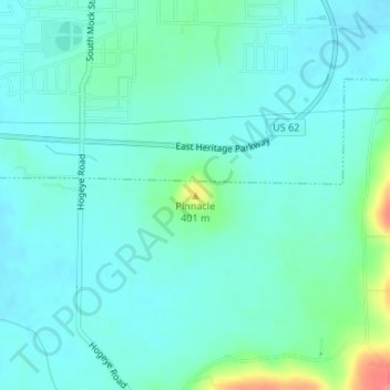Pinnacle地形图、海拔、地势