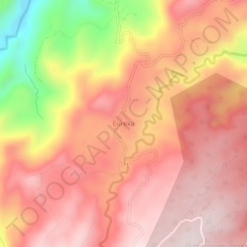 Eureka地形图、海拔、地势