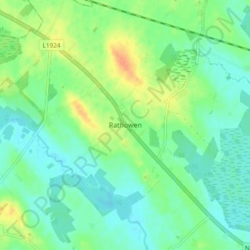 Rathowen地形图、海拔、地势