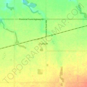 Durban地形图、海拔、地势