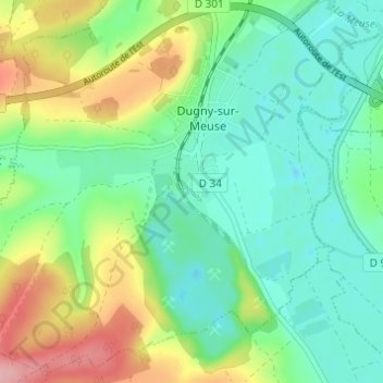 Cité Sainte Barbe地形图、海拔、地势