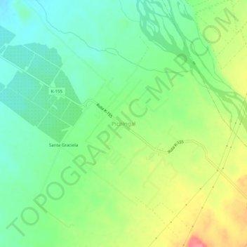 Pichingal地形图、海拔、地势