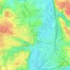 Saint-Vivien地形图、海拔、地势