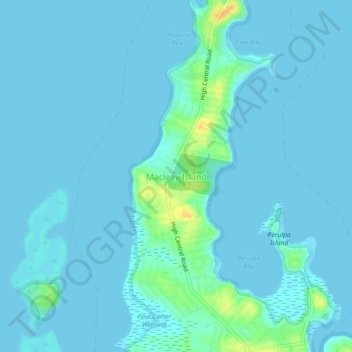 Macleay Island地形图、海拔、地势