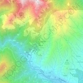 Viera Superiore地形图、海拔、地势