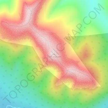 Cerro Jeujepen地形图、海拔、地势