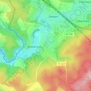 Wittgert地形图、海拔、地势