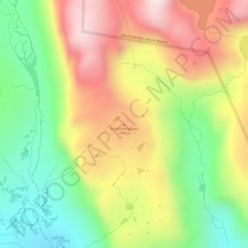 Gravdalsryggen地形图、海拔、地势