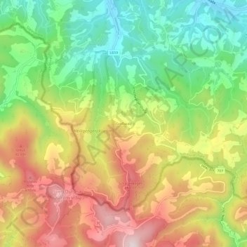 Großwalz地形图、海拔、地势
