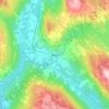 Røros地形图、海拔、地势