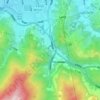 深长村地形图、海拔、地势