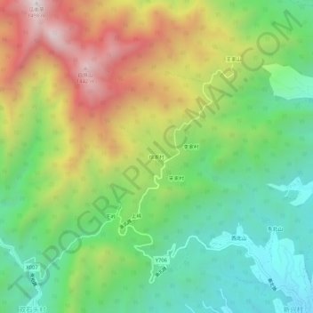徐家村地形图、海拔、地势