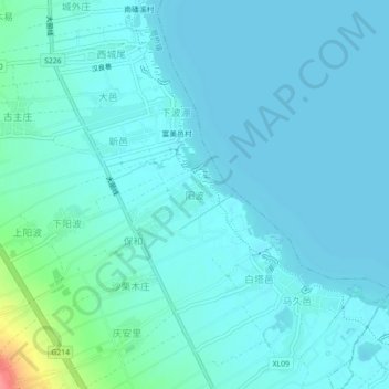 阳波地形图、海拔、地势