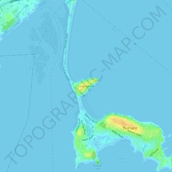 Little Nahant地形图、海拔、地势