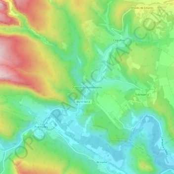 Quintanilla Valdebodres地形图、海拔、地势