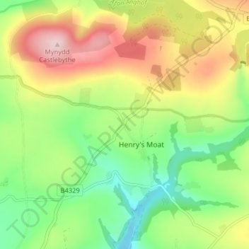 Tufton地形图、海拔、地势