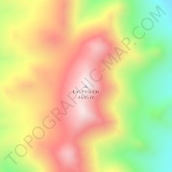 Las Peladas地形图、海拔、地势