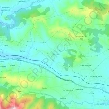 El Remediu地形图、海拔、地势