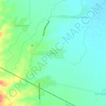 Palao地形图、海拔、地势