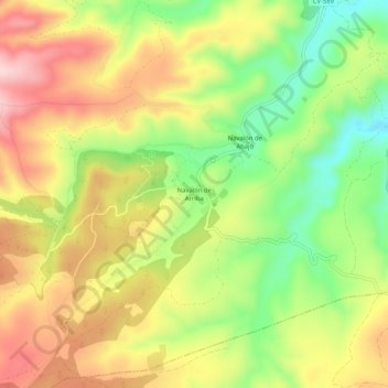 Navalón de Arriba地形图、海拔、地势