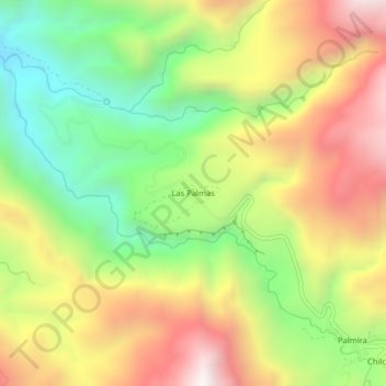 Las Palmas地形图、海拔、地势