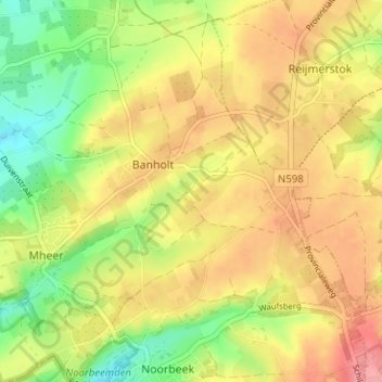 Terhorst地形图、海拔、地势