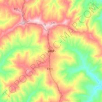 福星镇地形图、海拔、地势