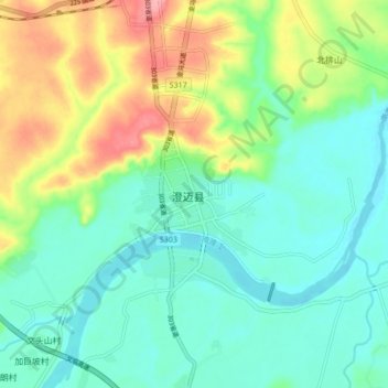 金江镇地形图、海拔、地势