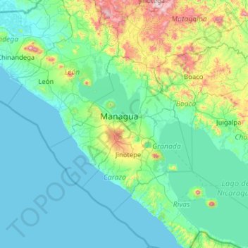 Distrito V地形图、海拔、地势