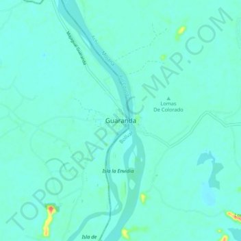 Guaranda地形图、海拔、地势