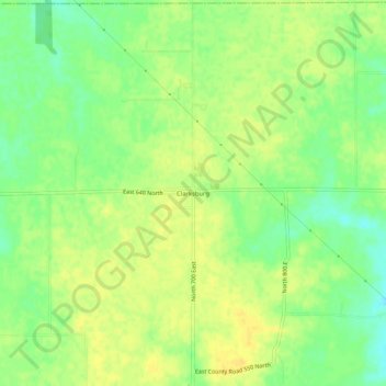 Clarksburg地形图、海拔、地势