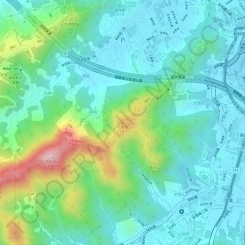 光明頂地形图、海拔、地势