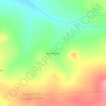 Morro do Jati地形图、海拔、地势