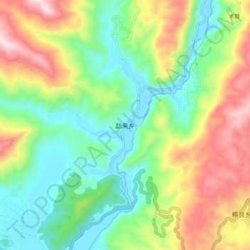 勐来乡地形图、海拔、地势