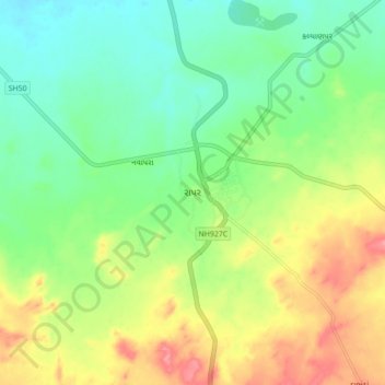 Rapar地形图、海拔、地势