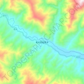 者米拉祜族乡地形图、海拔、地势