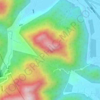 天池山地形图、海拔、地势