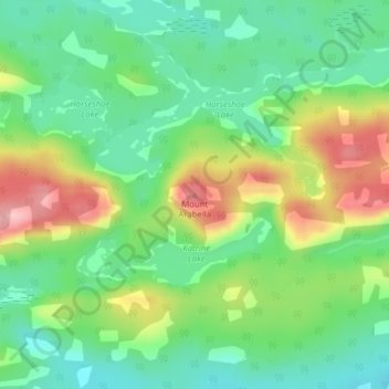 Mount Arabella地形图、海拔、地势