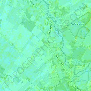 Den Westerhuis地形图、海拔、地势