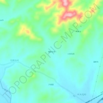 西饮马河地形图、海拔、地势