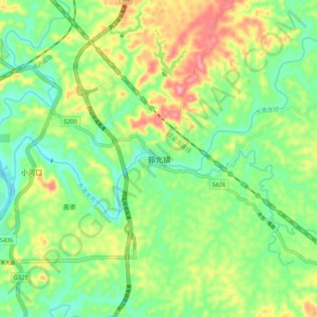 郭北镇地形图、海拔、地势
