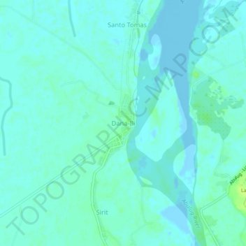 Dana-Ili地形图、海拔、地势