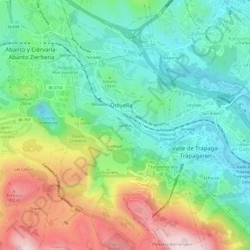 Golifar地形图、海拔、地势