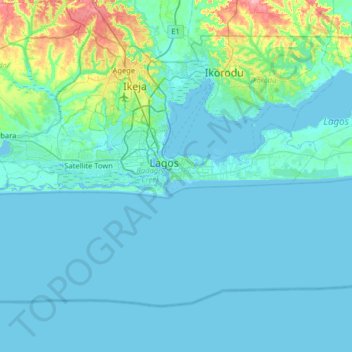 Victoria Island地形图、海拔、地势