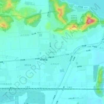 后桥梓村地形图、海拔、地势