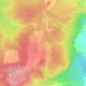 Los Matorrales地形图、海拔、地势