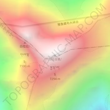 加拉白垒地形图、海拔、地势