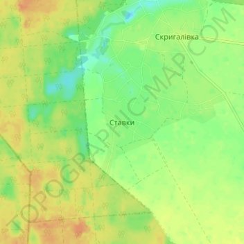 Ставки地形图、海拔、地势