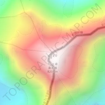 Cho Oyu地形图、海拔、地势